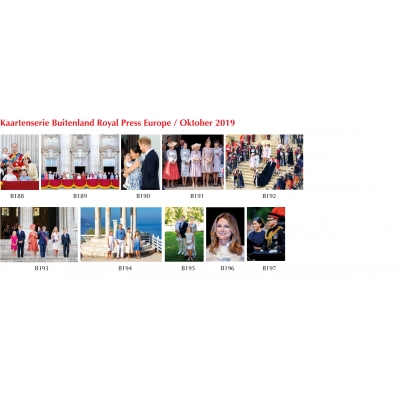 Set of 10 European Royal Postcards 2019