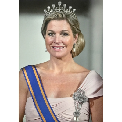 OPRUIMING Canvas Poster Koningin Máxima, paar kleine krasjes OPRUIMING Canvas Poster Koningin Máxima, paar kleine krasjes