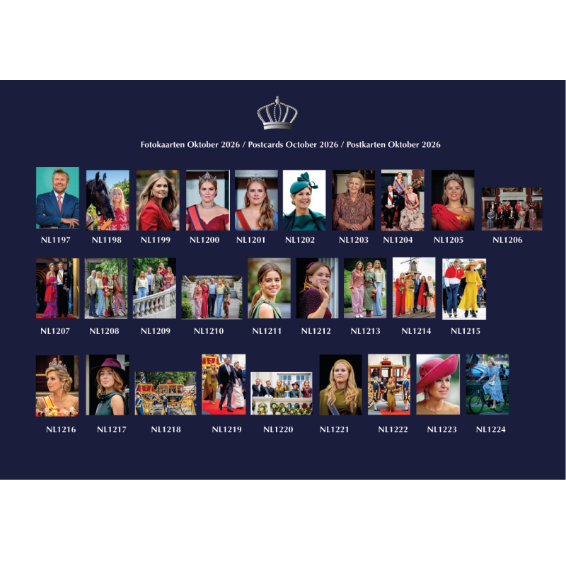 Postkarten Holländische Royals Oktober 2026