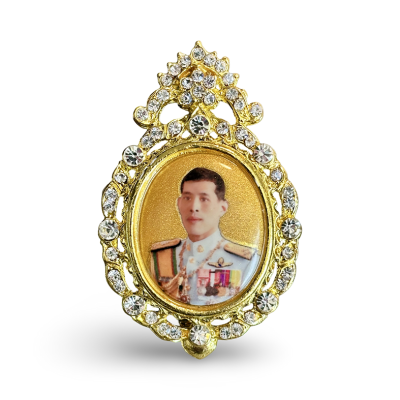 Erinnerungsbrosche Krönung König Rama X von Thailand Erinnerungsbrosche Krönung König Rama X von Thailand